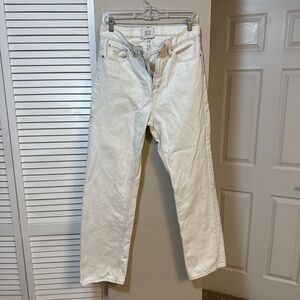 BDG Off-White Straight-Leg Jeans